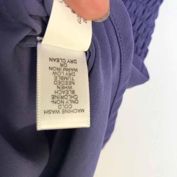 Banana Republic Cinched Waist Blouse Top Purple XS - Picture 5 of 5